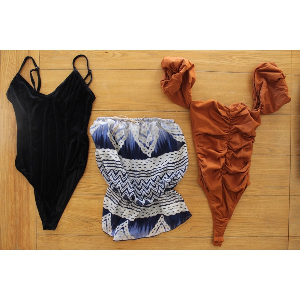 (3) Piece Top Bundle Preowned XS Small Fashion Nova, Papaya, Forever 21